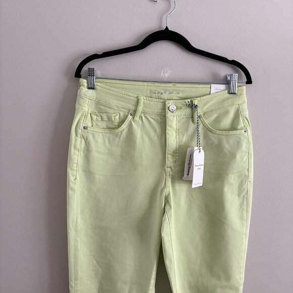 Tommy Bahama Women 6 Lime Pop Boracay Beach High Rise Ankle Jeans NWT - Picture 4 of 16